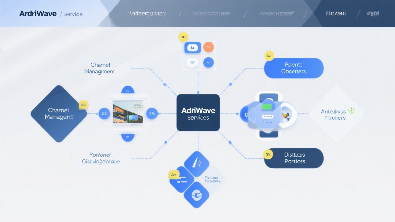 Illustration of automated workflows where reservation triggers housekeeping task, accounting entry, and guest communication within AdriWave platform.